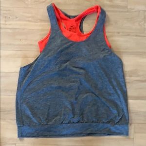 Nike DriFit Training Tank Black/Crimson Red Small